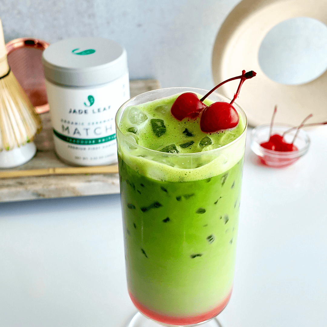 Cherry Vanilla Matcha Latte Jade Leaf Matcha US Cherry Vanilla Matcha Latte Jade Leaf Matcha US