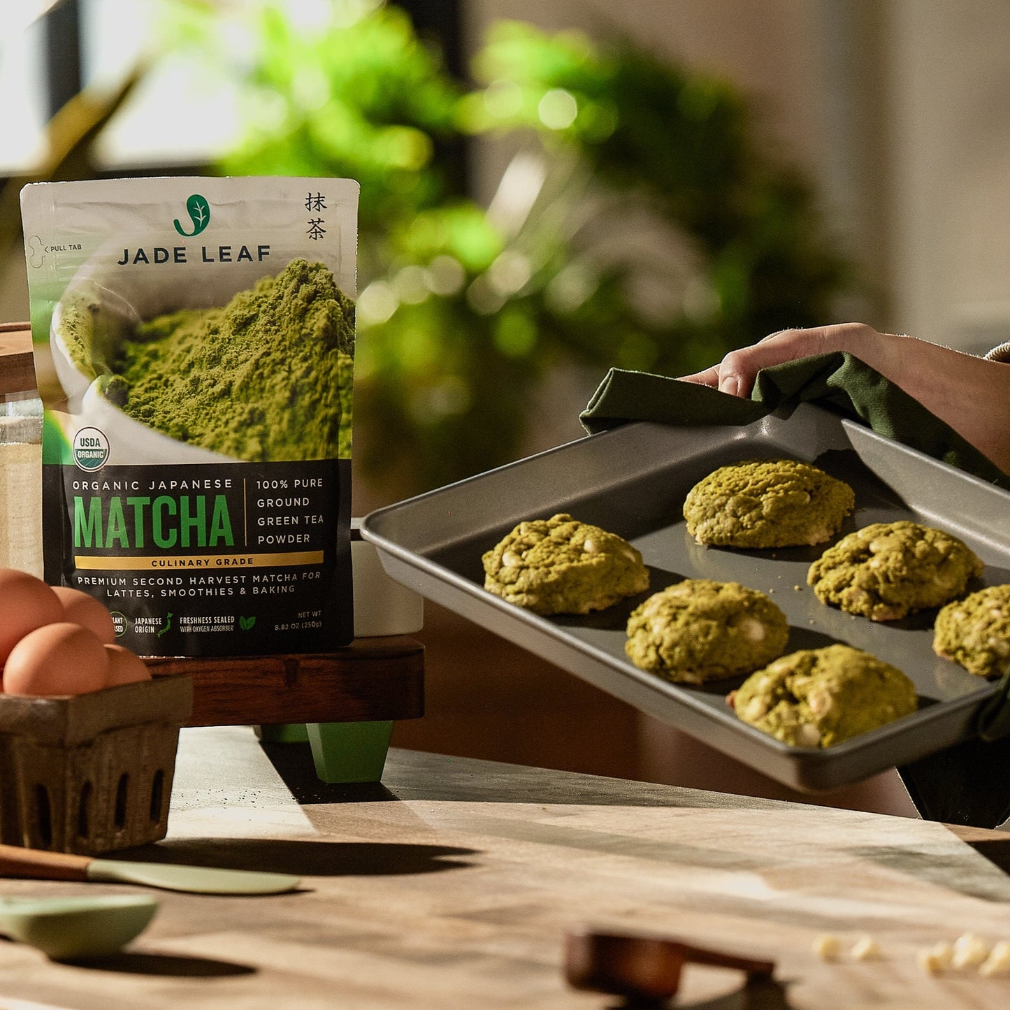 culinary matcha with matcha cookies