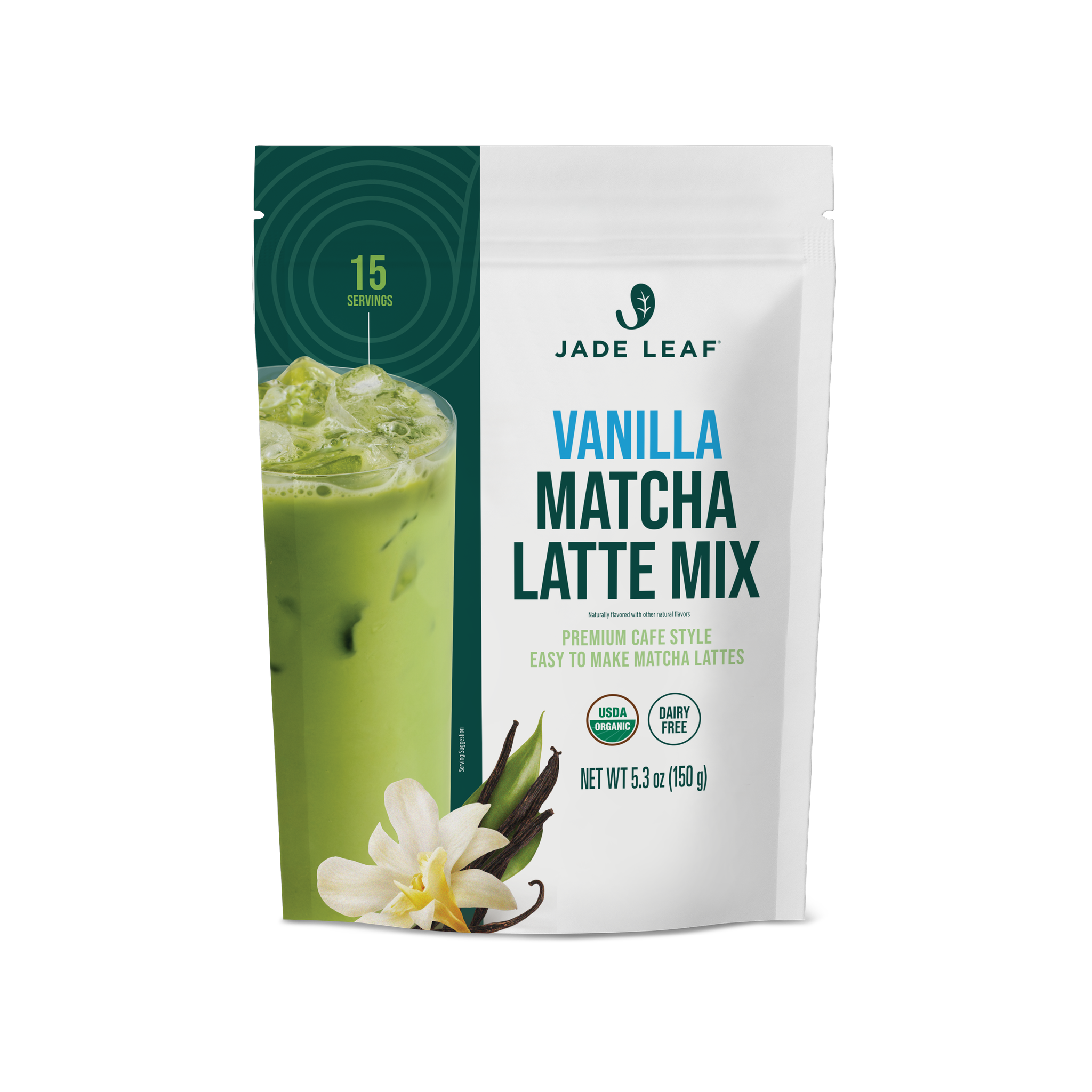 Organic Cafe Style Sweetened Matcha Latte Mix - Vanilla – Jade