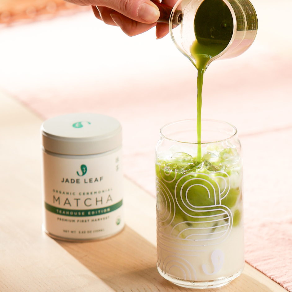 Ceremonial Matcha Starter Bundle with organic matcha tin, bamboo whisk, scoop, sifter, and matcha handbook