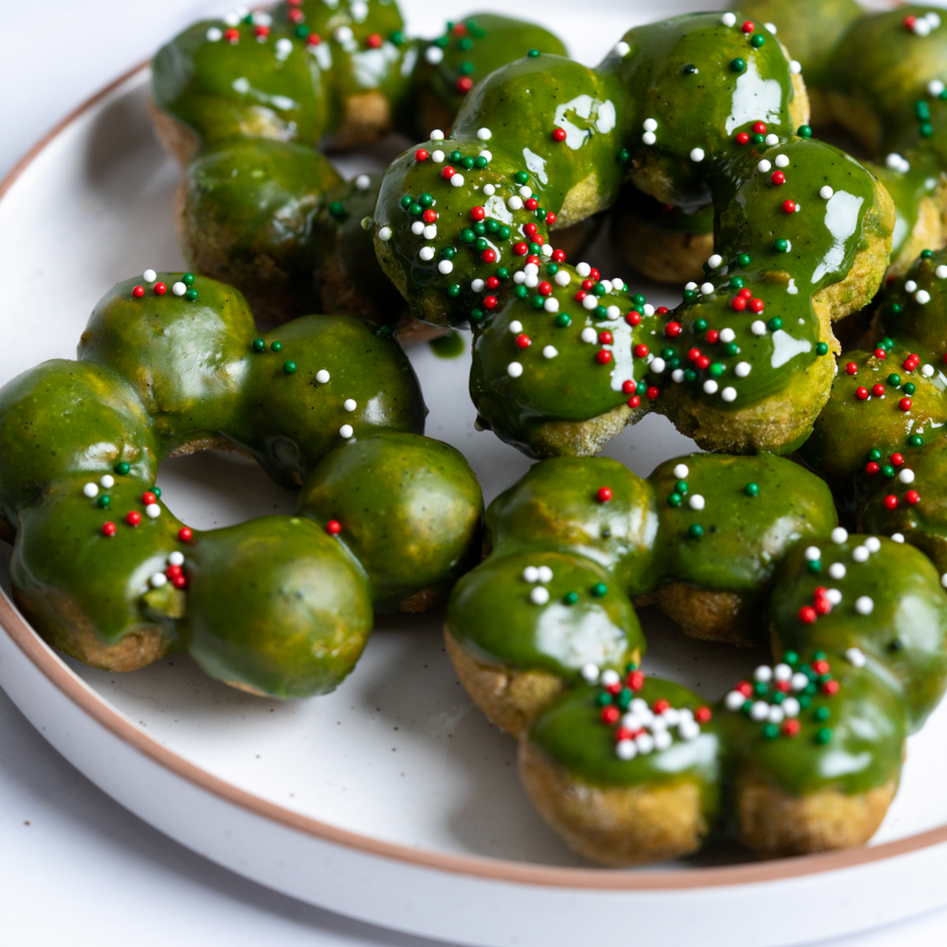 Mochi Matcha Doughnuts