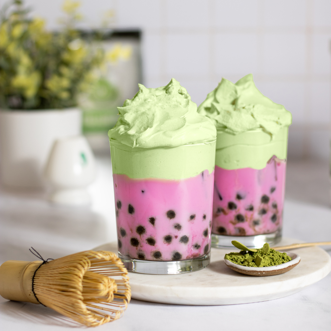 Pink Matcha Dalgona