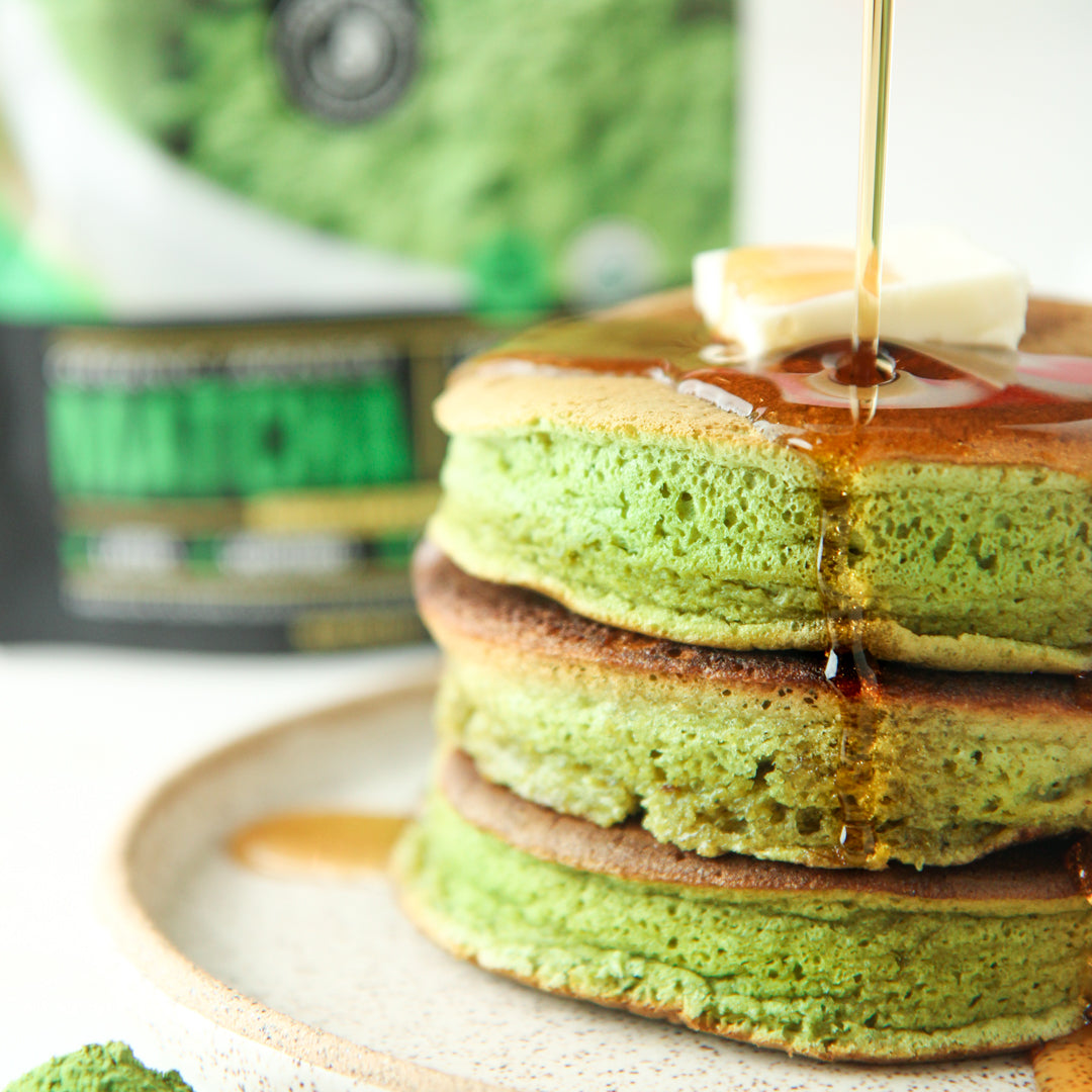 Fluffy Matcha Soufflé Pancakes