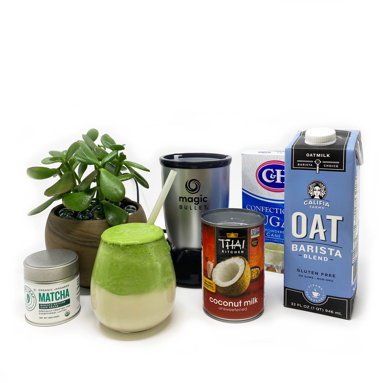 Magic Bullet Dalgona Matcha (Plant Based)