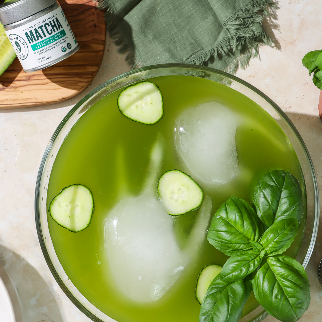 Spooky Matcha Tonic Cocktail