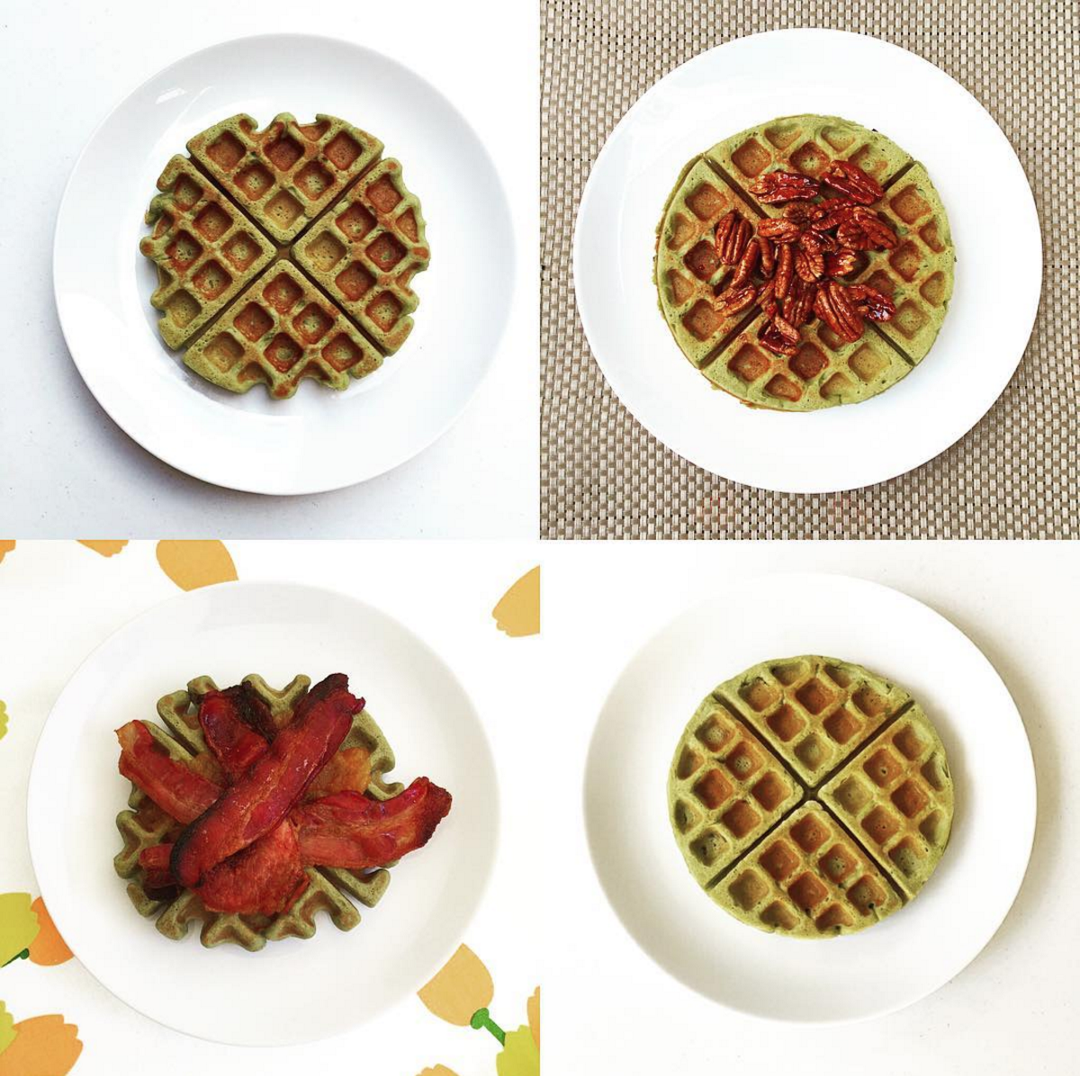 Matcha Masa Waffles