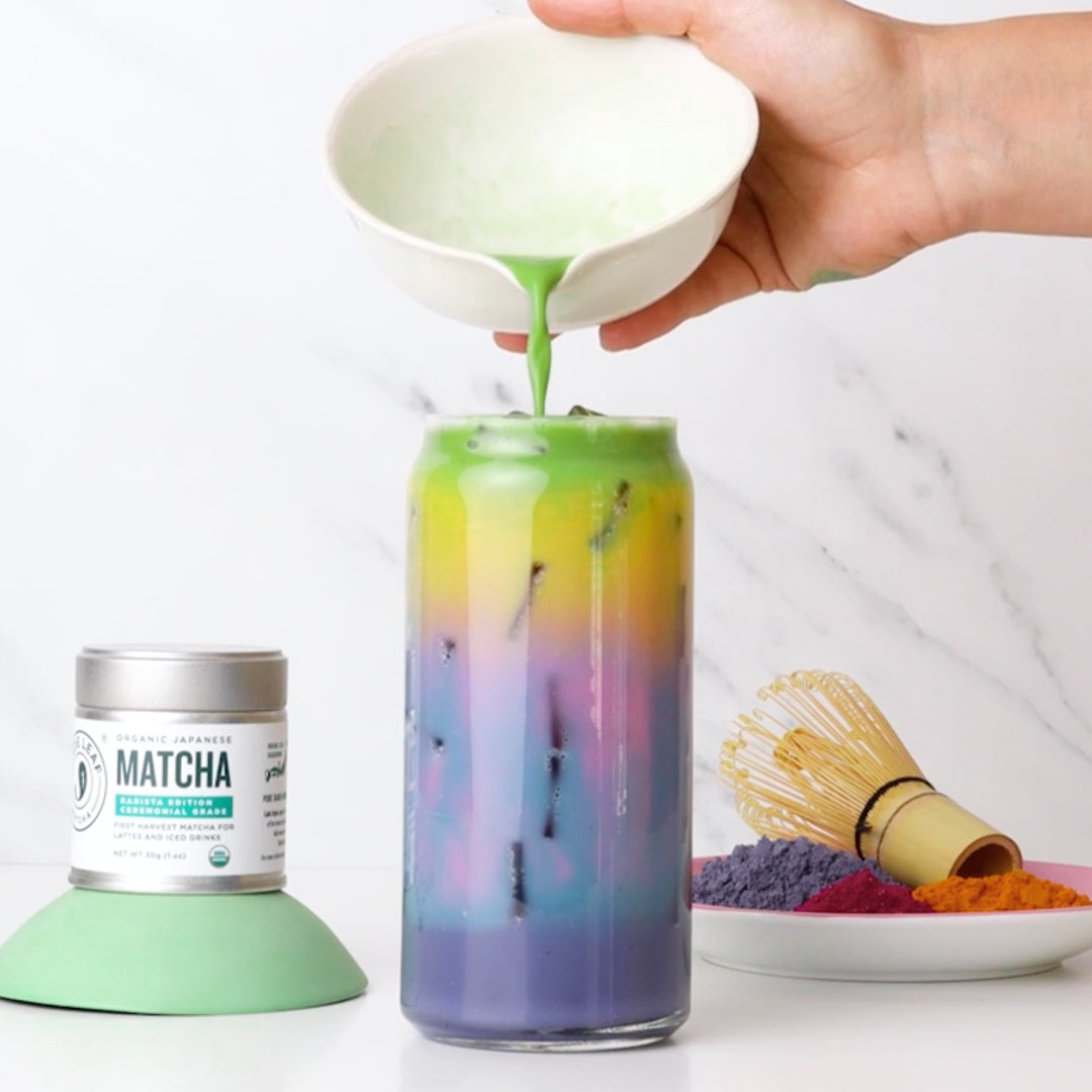 Pride Rainbow Matcha Latte