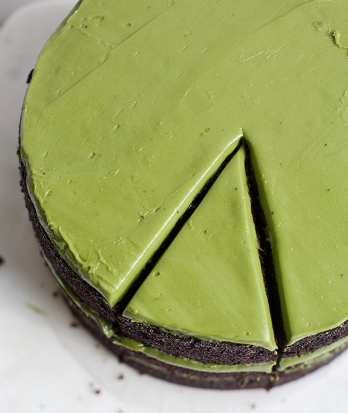 Triple Layer Chocolate Matcha Cake