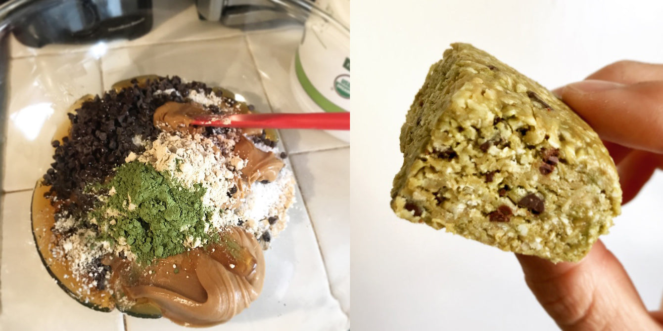 Matcha Peanut Butter Protein Bites