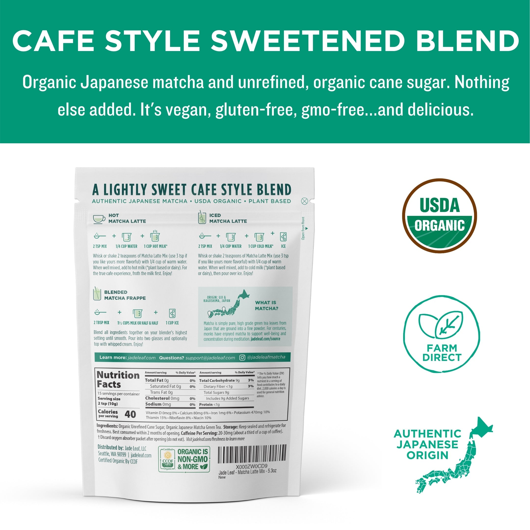 Cafe Style Matcha Latte Mix Starter Bundle – Jade Leaf Matcha US