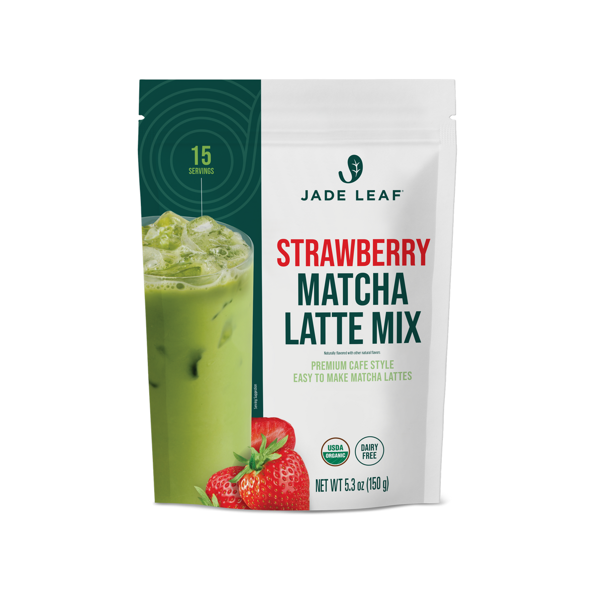 Organic Cafe Style Sweetened Matcha Latte Mix - Strawberry – Jade