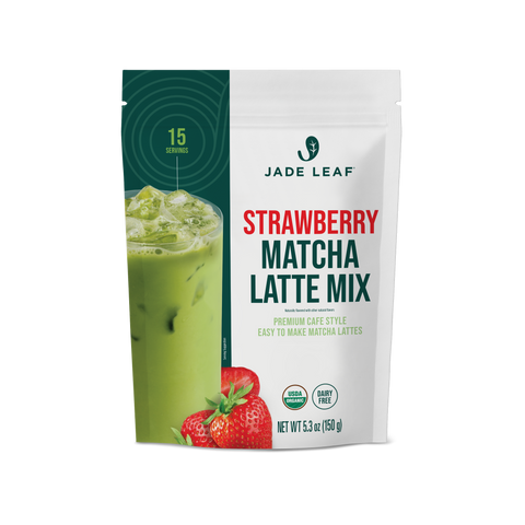 Organic Cafe Style Sweetened Matcha Latte Mix - Strawberry – Jade
