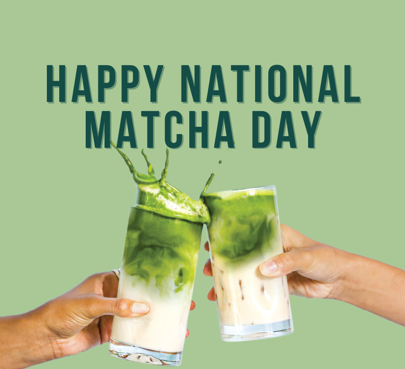 national matcha day cheers shot 
