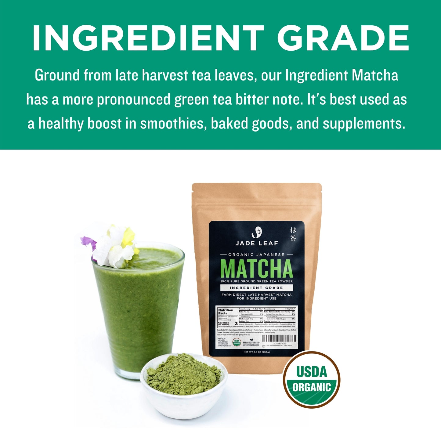Ingredient Matcha - 250g Pouch - Grade